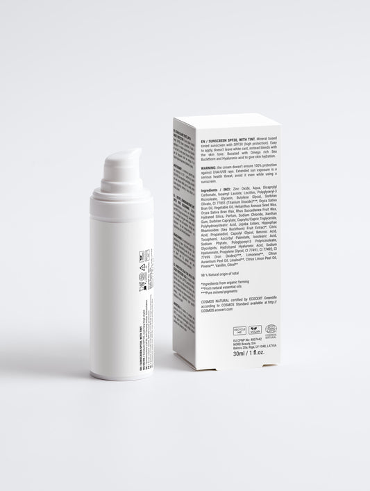 Mineral Sunscreen SPF30, with tint